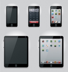 Tablet computer and phone Tablet computer and phone vector image