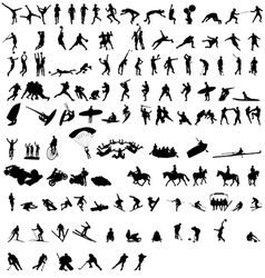 Sport silhouettes vector image