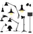 Lamp set vector image