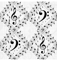 Vector musical pattern vector image