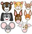 Animals baby set vector image