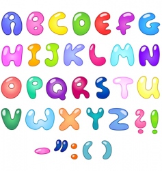 Bubble letters vector image