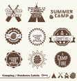 Camping Labels vector image