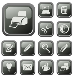 Office buttons vector image