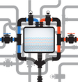 Abstract composition with pipes vector image