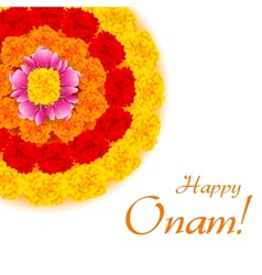 Flower Rangoli for Onam vector image