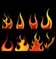 Fire patterns set vector image
