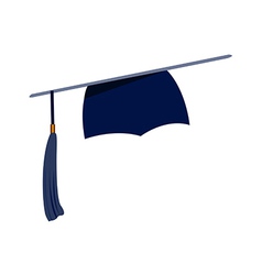 Icon graduation cap vector image