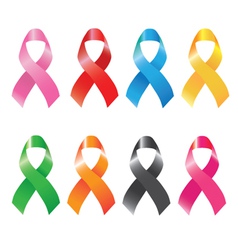 Awareness ribbons vector image