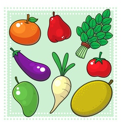 Fruits and Vegetables 02 vector image