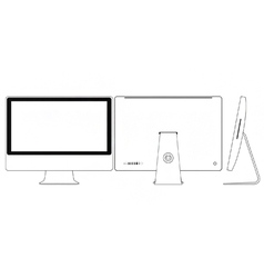 Sketch line drawing of a computer vector image