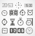Different slyles of clock collection vector image