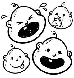 Baby faces vector image