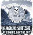 Danger surf zone vector image