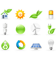 Ecology and green energy icon vector image