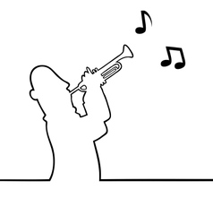 Trumpet player vector image