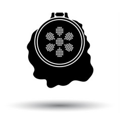 Sewing hoop icon Sewing hoop icon vector image