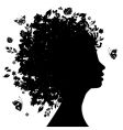 Floral hairstyle vector image