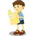 Reading paper vector image