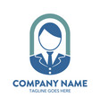 Businessman logo-10 vector image