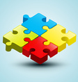 Colorful 3D Puzzle vector image