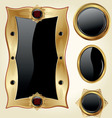 Golden frame vector image