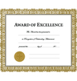 Award certificate vector image
