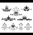 Graphical decorative elements with crowns vector image