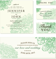 Wedding invite cards vector image