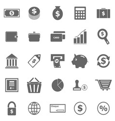 Money icons on white background vector image