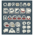 Web communication icons vector image