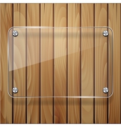 Wooden texture with glass framework vector image