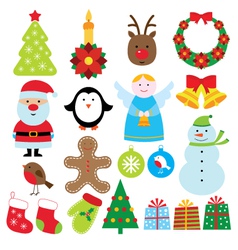 Christmas set vector image
