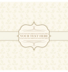 Vector vintage card vector image