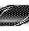Wire mesh black background vector image