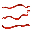 Red ribbons vector image