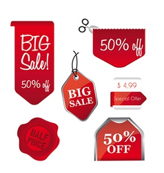 Big sale tags vector image