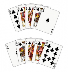 Royal flush club vector image