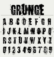 Grunge fonts vector image
