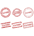 Closed stamps vector image