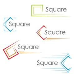 Square icons vector image