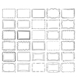 Simple doodle sketch square frames Simple doodle sketch square frames vector image