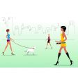 Fashion ladies on the way vector image