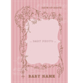 Beautiful arrival vintage card - with place for yo vector image
