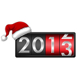 2013 with Santa Cap vector image