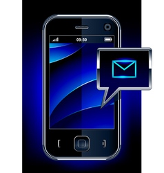 Phone with message symbol vector image