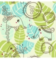 Cartoon elephants pattern vector image