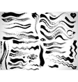 Ink brush strokes set vector image