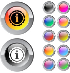 Information multicolor round button vector image