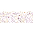 Abstract thread stitches horizontal seamless vector image